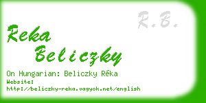 reka beliczky business card